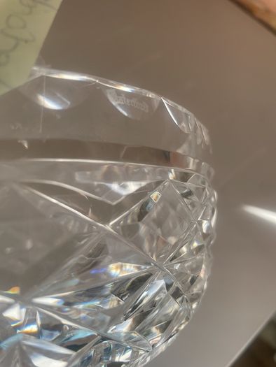 Waterford Crystal 8" Bowl with etchjng