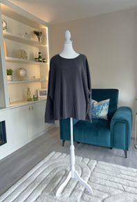 Ladies Long Sleeved Charcoal Grey Pleated Top from Autograph