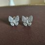 NEW - Silver butterfly necklace and stud earrings Image 2