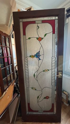 stained glass door