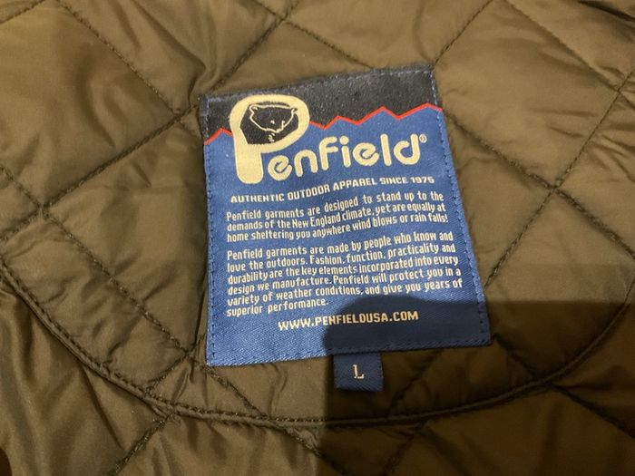 Mens Black Penfield quilted jacket size large
