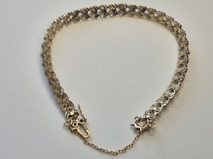 9ct gold diamond bracelet.