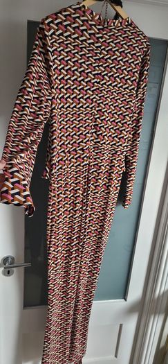 Diane Von Furstenberg 100% Silk Jumpsuit Sz 10USA (Fit 14-16UK) - Rrp 395 (New)