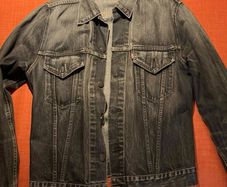 Levi's Men's Black and Grey Jacket