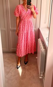 100% Cotton Wrap Midi Summer Dress