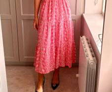 100% Cotton Wrap Midi Summer Dress