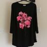 Classy Black Tunic with a Pink Flower size 18 Image 3