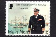 1980 Isle of Man Visit of King Olav V to the Isle of Man 2-7 August 1979 Commemorative Stamp Mint Never Hinged (MNH)