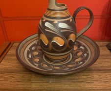 Denby Mid-Century Style Jug & Basin