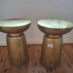 Brand New x2 Gold side Tables
