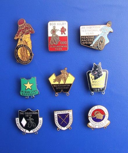 MOTORCYCLE SPEEDWAY (racing sports) - a selection of vintage Speedway Supporters' badges (1960's to 1990's)
