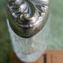 Antique Edwardian Glass Trinket Dish Silver Plate Embossed Lid Image 9