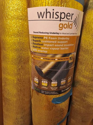 Laminate Flooring approx. 44 m2 + Whisper Gold 5mm underlay
