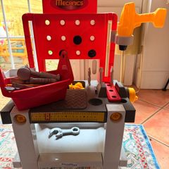 Kids workbench with tools