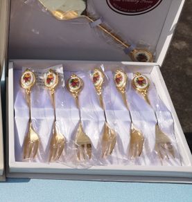 Royal Albert Old Country Roses cake forks and server set