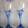 Set of 8 Vintage Bormioli Rocco Zaffiro talian Wine Glasses Indigo Stem Image 6
