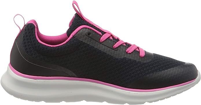 KangaROOS Women's KJ-Dyna Sneaker, Black Fandango Pink 4294, 3UK, 36 EU