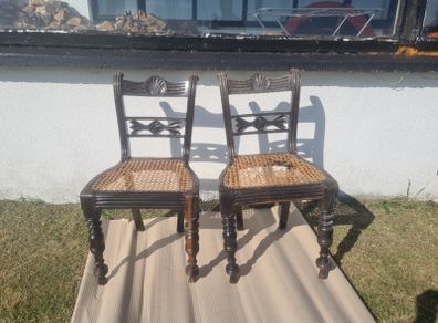 vintage ebony dining chairs