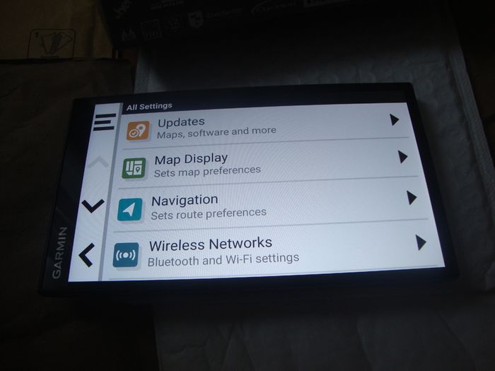 sat nav Garmin campervan 6.95, camping navigation