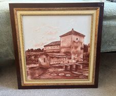 Vintage Painting of a Building/ House