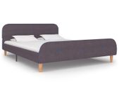 Bed Frame Taupe Fabric 135x190 cm