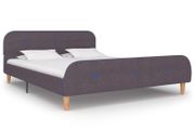 Bed Frame Taupe Fabric 135x190 cm