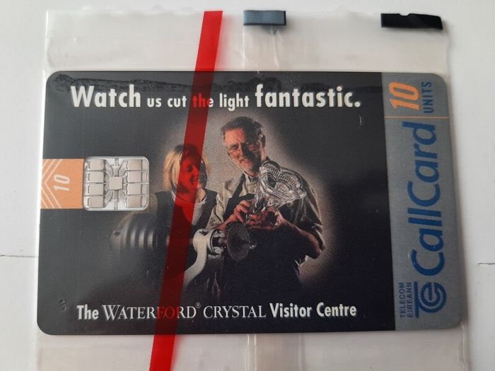 Mint Waterford crystal call card in wrapping