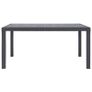 Garden Table Brown 150x90x72 cm Plastic Rattan Look Image 4