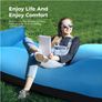 Inflatable Sofa Bed, Inflatable Lounger Chair for Outdoor, Camping, Hiking, Garden, Park, Beach, Backyard, Fishing, Swimming Image 5