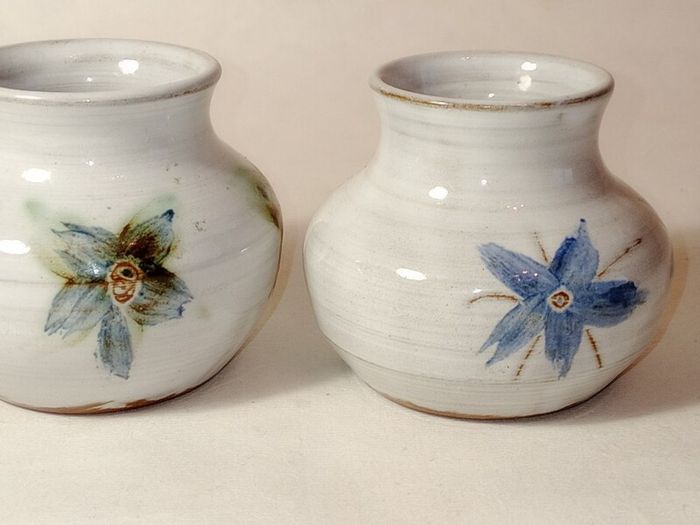 Irish Art Pottery Miniature Vases x 2