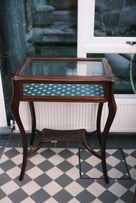 Vintage French Rococo Style Bijouterie / Glazed Vitrine Table