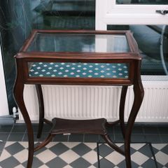 Vintage French Rococo Style Bijouterie / Glazed Vitrine Table
