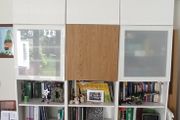 ikea besta cabinets (3 vertical units plus top cabinets)