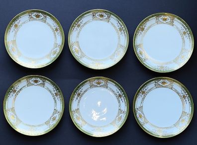 A Set of 6 Noritake Porcelain Plates in the Christmas Ball Pattern