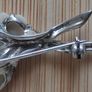 Vintage sterling baby tooth pearl marcasite brooch Image 8