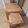 solid oak nest of tables Image 4