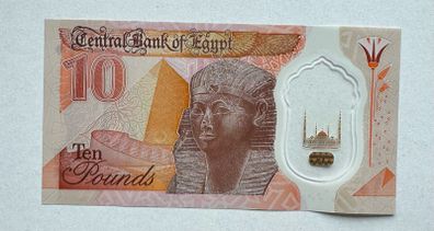 Egypt 10 Pounds Polymer Banknote