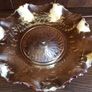 Carnival Glass iridescent Marigold amber Footed bowl /cake stand Image 4