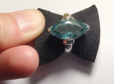 Faceted Fluorite Sterling Silver Ring