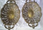 Two brass fruit bowls