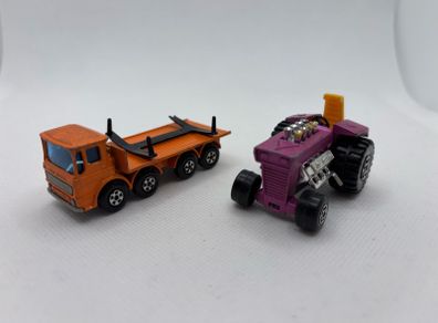 Vintage Matchbox Super Fast Mod Tractor and Pipe truck