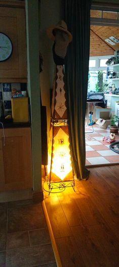 Moroccan henna floor lamp