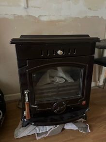 Mulberry wood stove with back burner