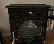 Mulberry wood stove with back burner