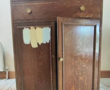 Vintage wooden tallboy cabinet