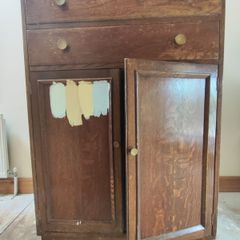 Vintage wooden tallboy cabinet