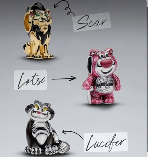 Pandora Disney Villains Lucifer Cinderella Charm  New