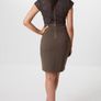 Lila Calypso dark green fitted dress with lace. Image 7