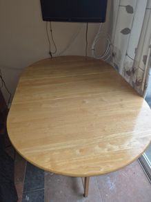 Solid Light Wood Foldable Table
