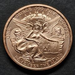1 Avdp Oz Copper Remember the Alamo Round